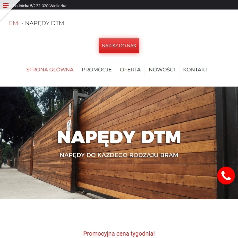 Napęd bramy przesuwnej dtm