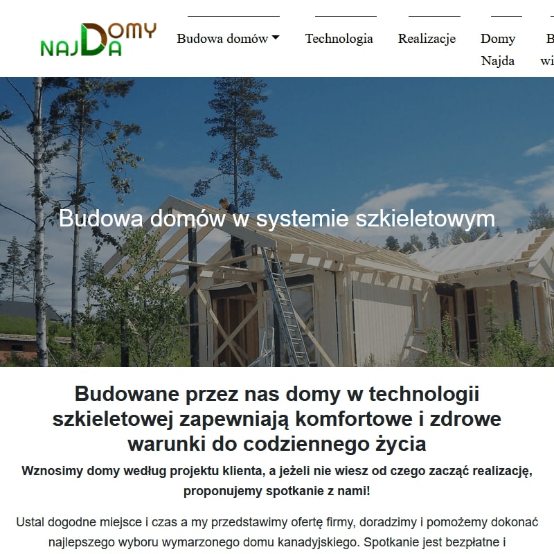 Kanadyjska technologia szkieletowa budowy domu - Szczecin