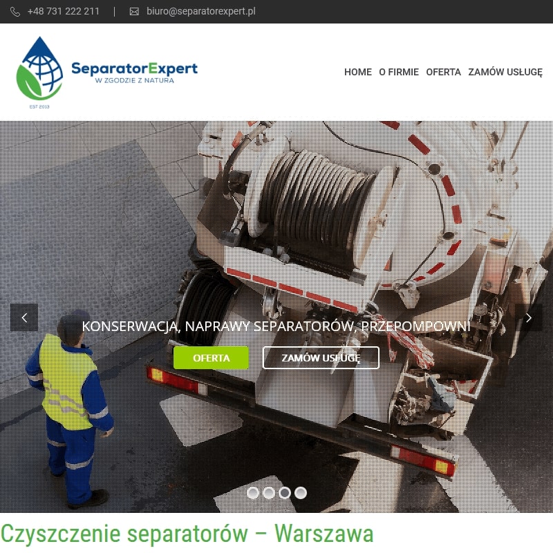 Czyszczenie separatorów Warszawa